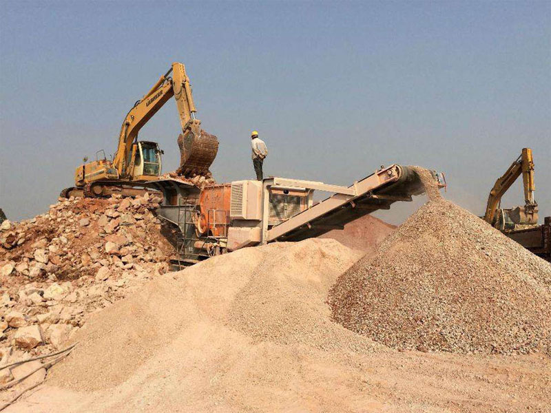 巖石骨料移動破碎機 巖石骨料移動破碎機